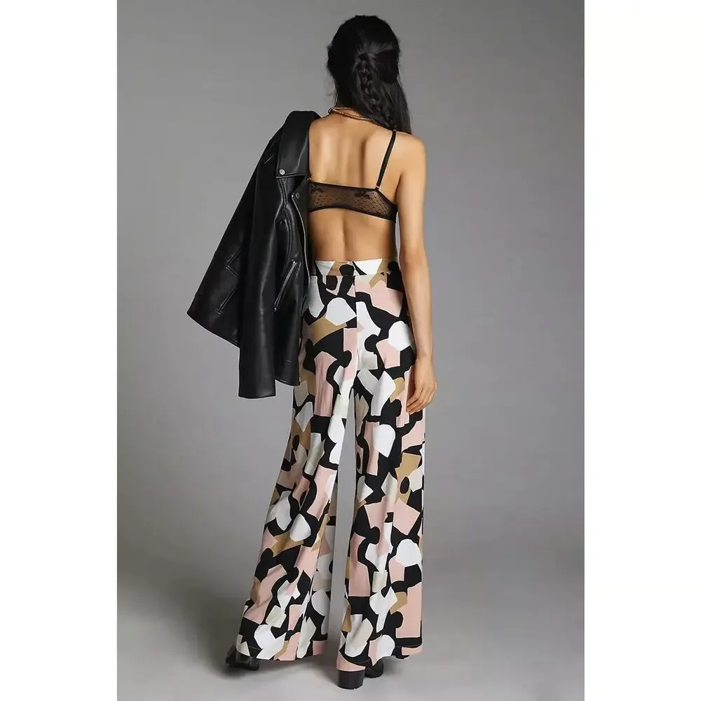 COREY LYNN CALTER Abstract Wide-Leg Pants Stretch Anthropologie Womens Small - Picture 11 of 11